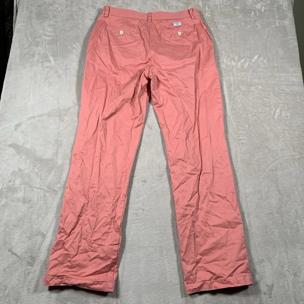 Vineyard Vines Club Pant 34X34* Pink Salmon Flat Front Straight Leg Chino Cotton